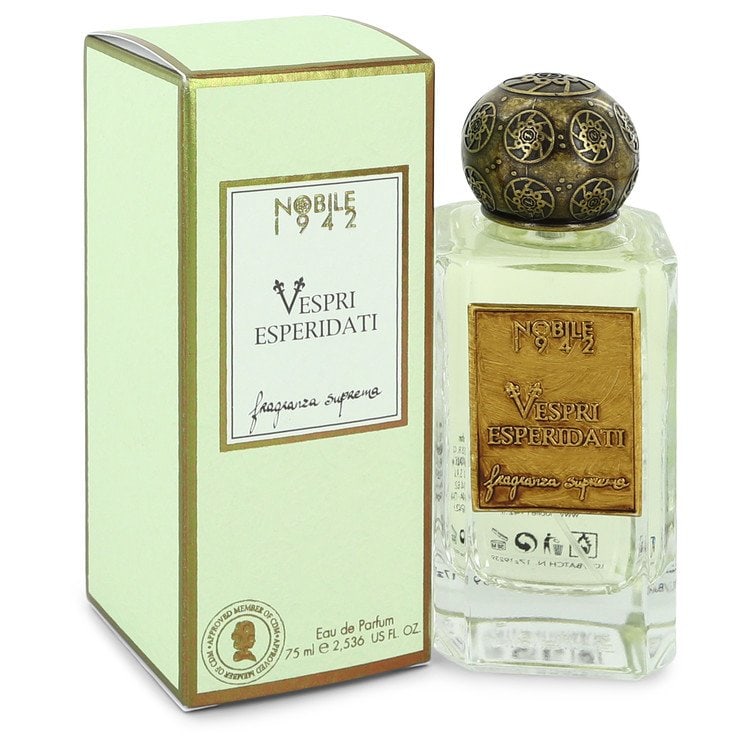 Vespri Esperidati Perfume By Nobile 1942 Eau De Parfum Spray: Vespri Esperidati Perfume By Nobile 1942 Eau De Parfum Spray Nobile 1942 Eau De Parfum Spray is an authentic 2.5 oz eau de parfum fragrance for women, bearing a signature. This perfume was produced