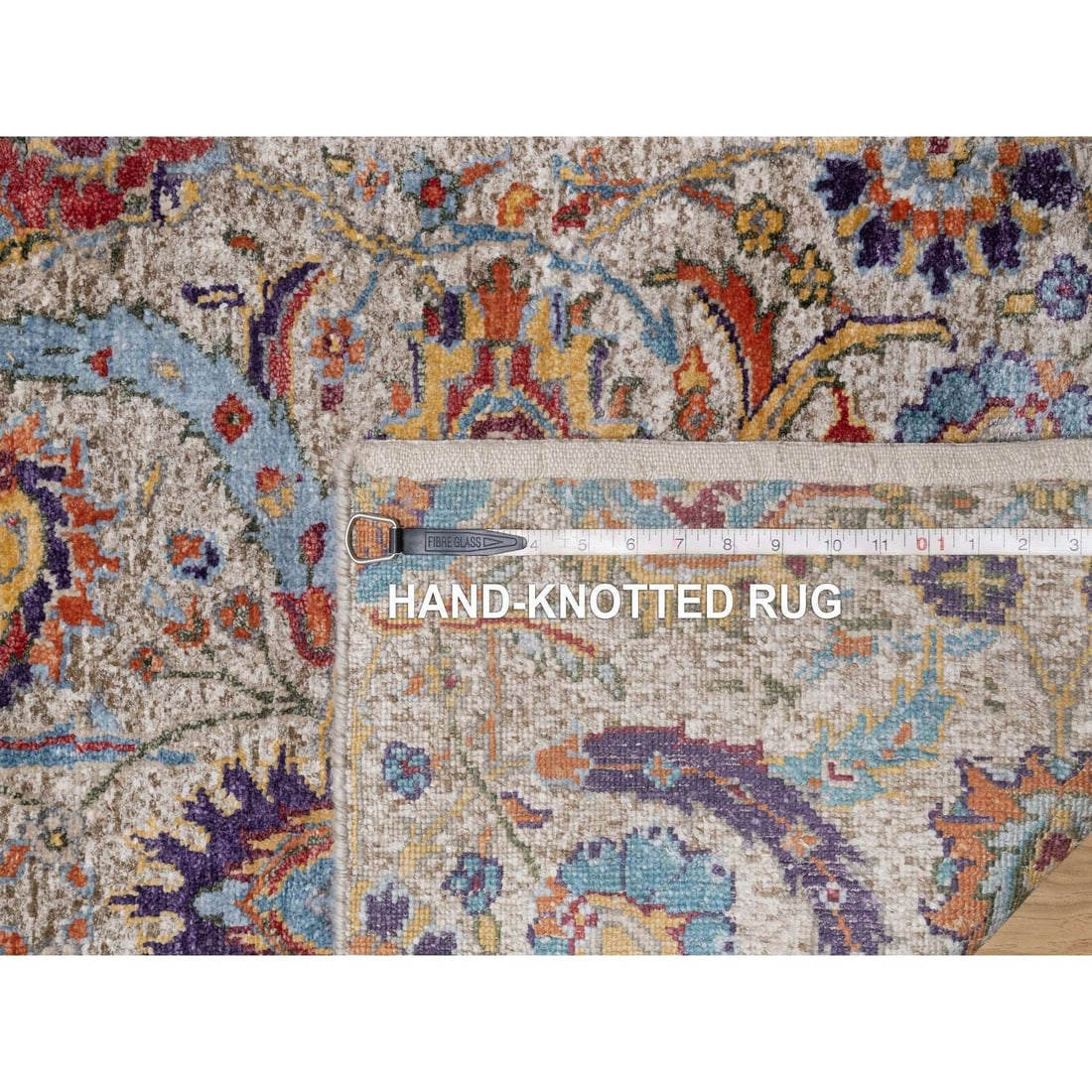 Hand Knotted Silk Wool Runner - 8