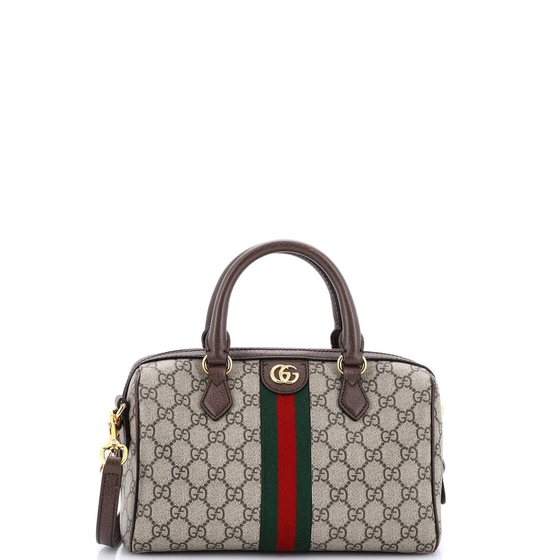 Coated canvas bag small gucci boston convertible: Coated canvas bag small gucci boston convertible Small Gucci Boston Convertible Bag in Brown GG Coated Canvas. This stylish top-handle bag features a neutral interior and gold hardware, with scuffs on