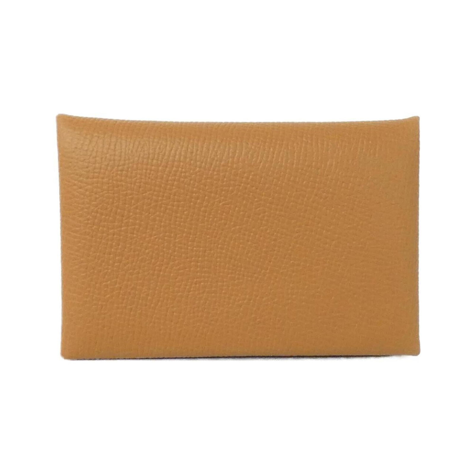 Hermes Business Card Case Epsom Leather: Hermes Business Card Case Epsom Leather Epsom leather provides a luxurious feel and durability to this gold Hermes business card case. The used condition reveals only minor traces of usage, with some 