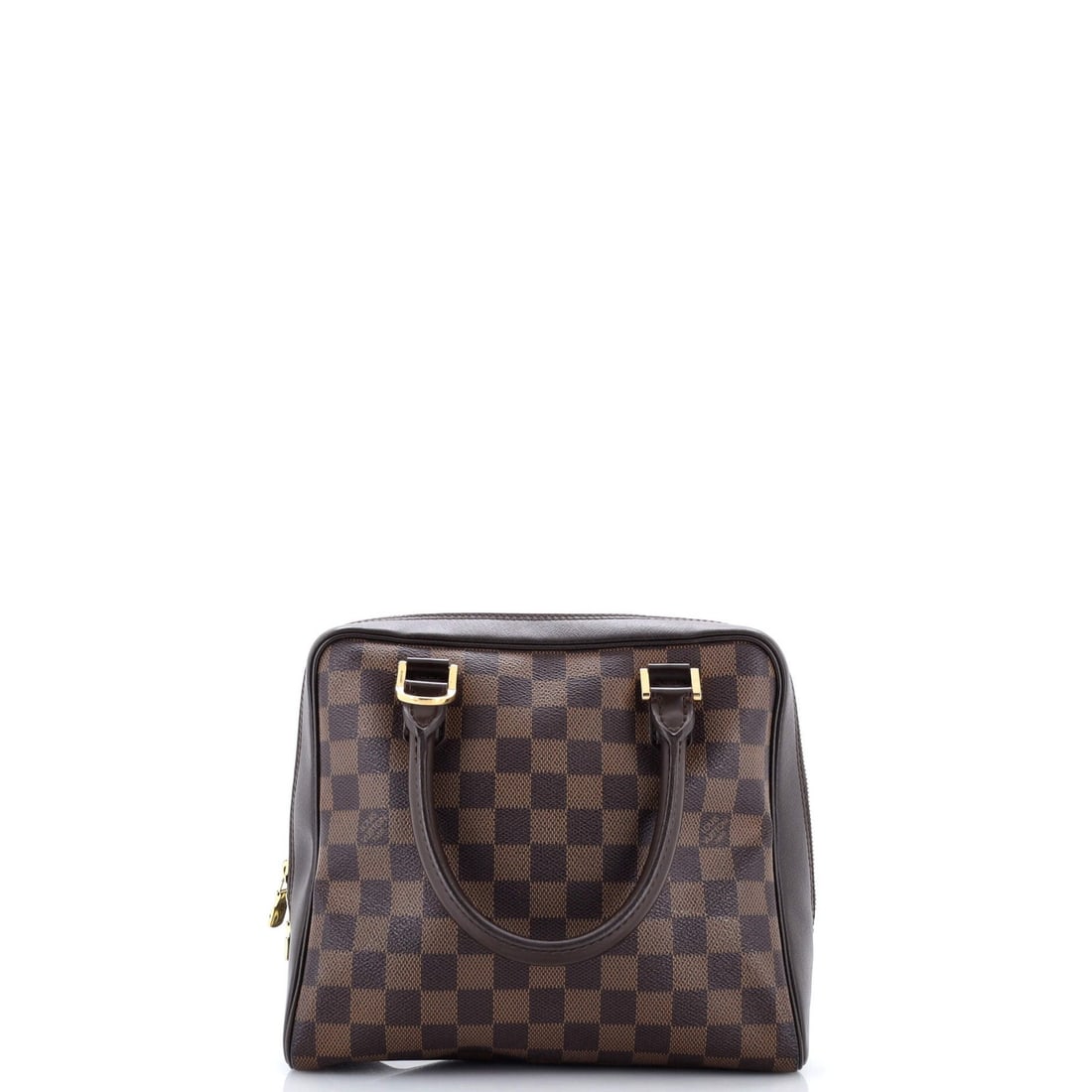 Louis Vuitton Handbag Damier Brera: Louis Vuitton Handbag Damier Brera The Louis Vuitton Handbag Damier Brera features a classic brown canvas coated leather exterior with gold hardware and a distinctive red microfiber interior. With
