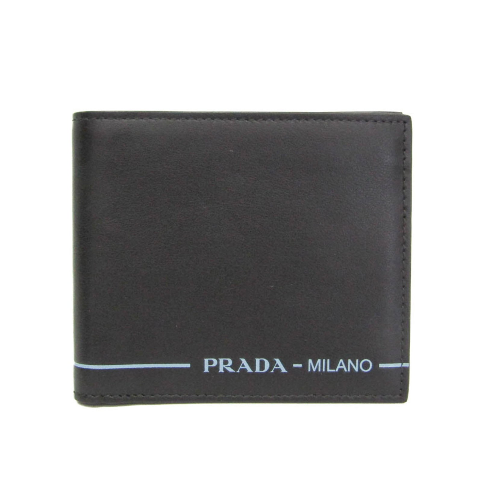 Prada Bill Wallet (Bi-Fold) Leather: Prada Bill Wallet (Bi-Fold) Leather Prada's iconic bi-fold bill wallet in black leather offers a sleek and sophisticated storage solution. With its inner pockets featuring two card slots, one pocket