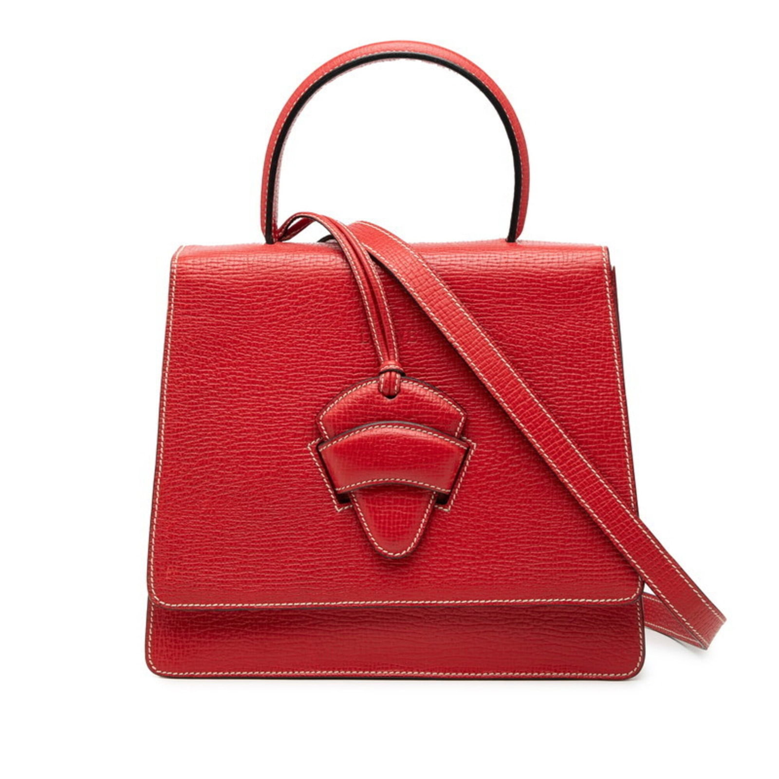 Loewe Handbag Shoulder Bag Leather: Loewe Handbag Shoulder Bag Leather Red Loewe Handbag Shoulder Bag Leather. This used shoulder bag features high-quality leather and a classic design, with visible traces of usage and minor scratches.