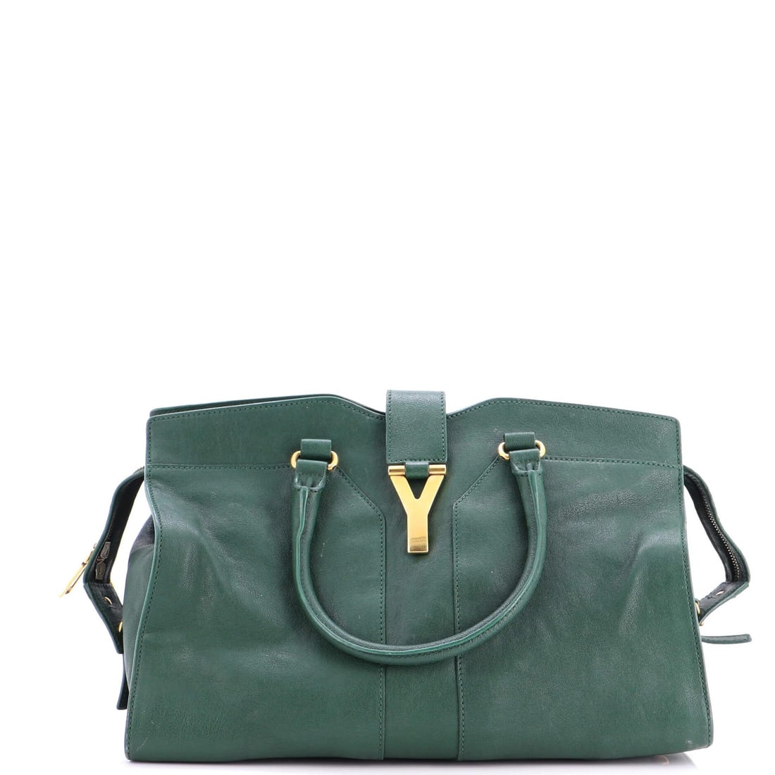 Cabas tote leather medium Saint Laurent Saint: Cabas tote leather medium Saint Laurent Saint The Saint Laurent Chyc Cabas Tote Leather Medium in green offers a stylish and durable option for everyday use. With its medium size and classic design,