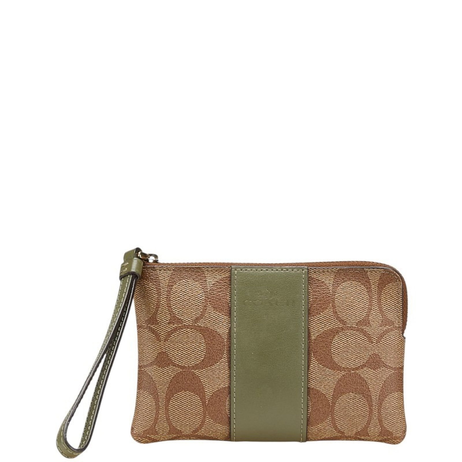 Coach Pouch Signature Line Leather (1 of 11)