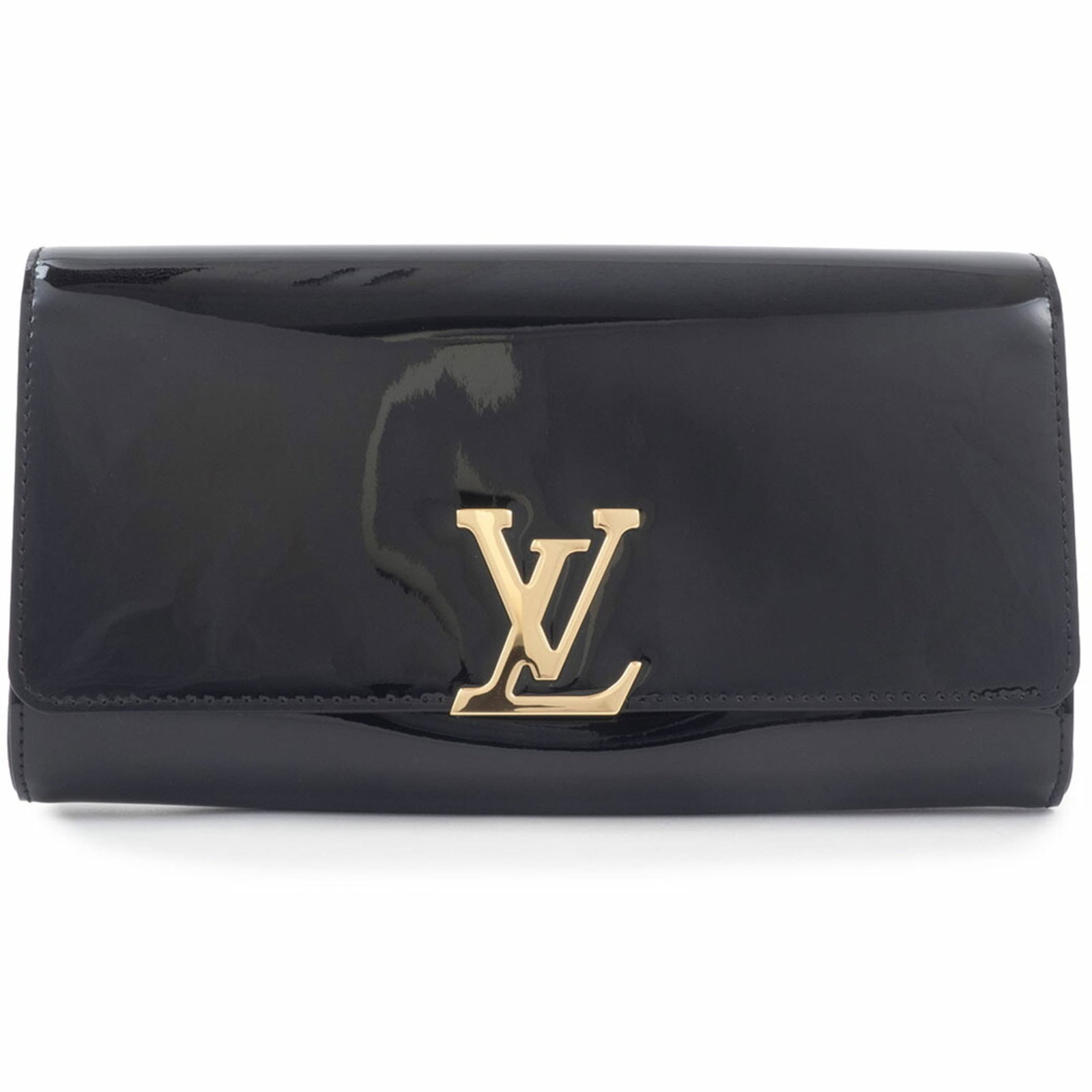 Louis Vuitton Clutch Bag Pochette Vernis: Louis Vuitton Clutch Bag Pochette Vernis Used (like new), Mint condition, this Louis Vuitton Clutch Bag Pochette Vernis features a classic black Vernis finish and measures 14cm x 25cm x 4cm. The bag's