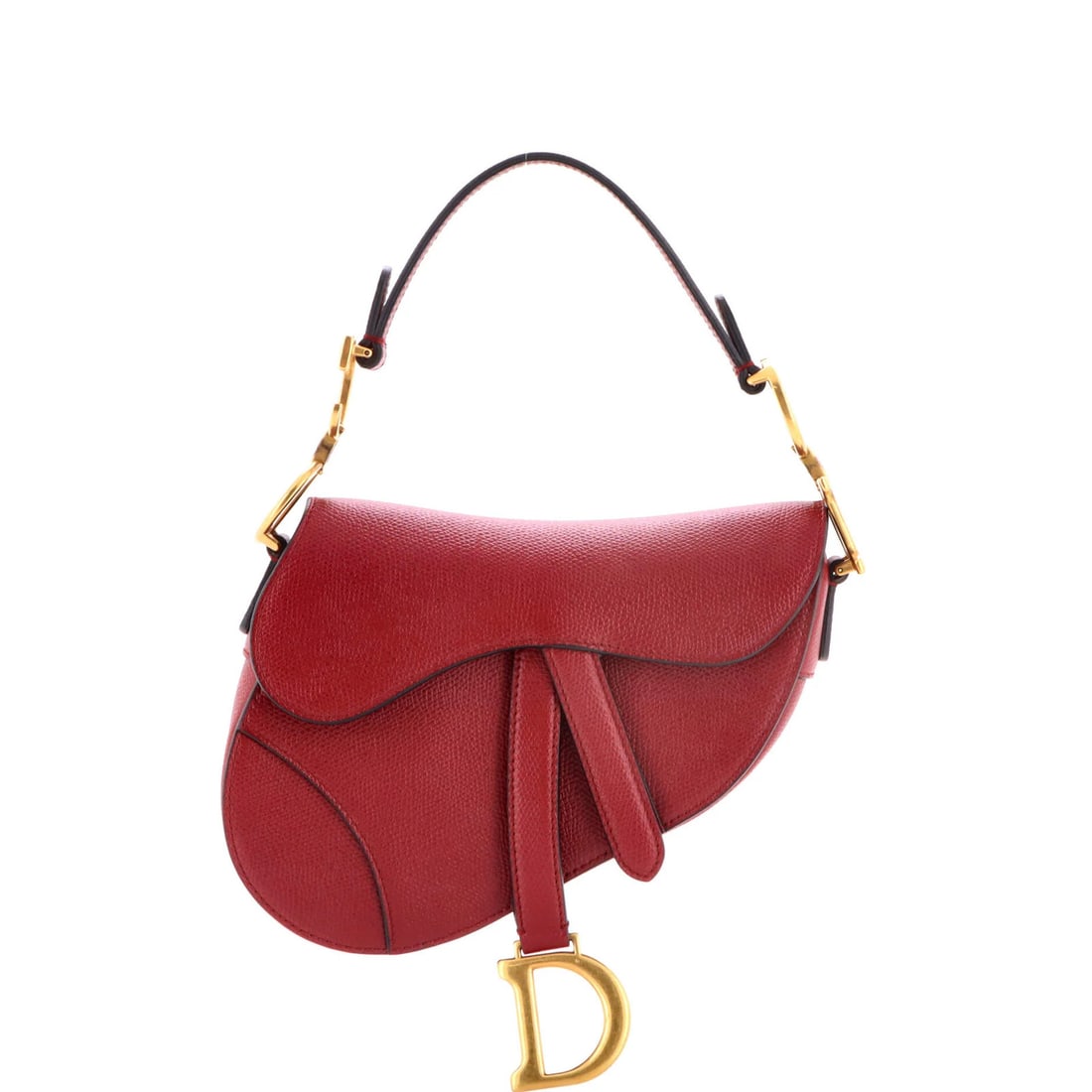 Saddle Bag Dior Christian Mini Leather: Saddle Bag Dior Christian Mini Leather The Saddle Bag Dior Christian Mini Leather is a stylish and compact shoulder bag with a bold red exterior. Featuring gold hardware and a microfiber interior, thi
