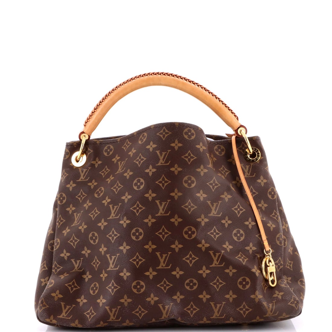 Handbag Louis Vuitton Artsy Monogram Canvas: Handbag Louis Vuitton Artsy Monogram Canvas The Louis Vuitton Artsy Monogram Canvas handbag boasts a classic brown exterior with iconic monogram patterns, crafted from canvas-coated material. Measurin