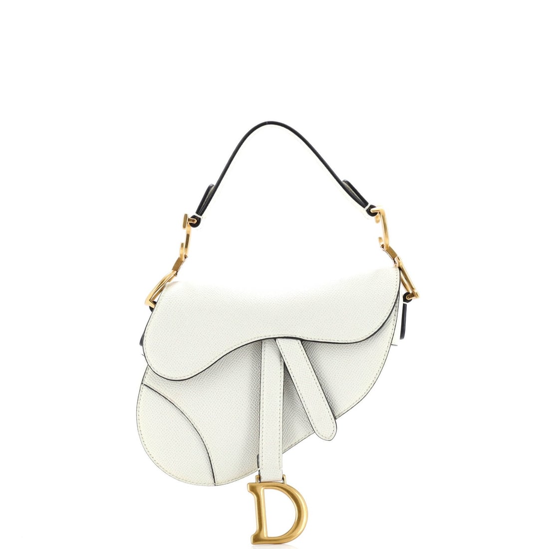 Saddle Bag Dior Christian Mini Leather: Saddle Bag Dior Christian Mini Leather Christian Dior's Saddle Mini Leather Shoulder Bag boasts a neutral exterior with minor discoloration and a suede interior featuring pen marks, perfume odor, and 