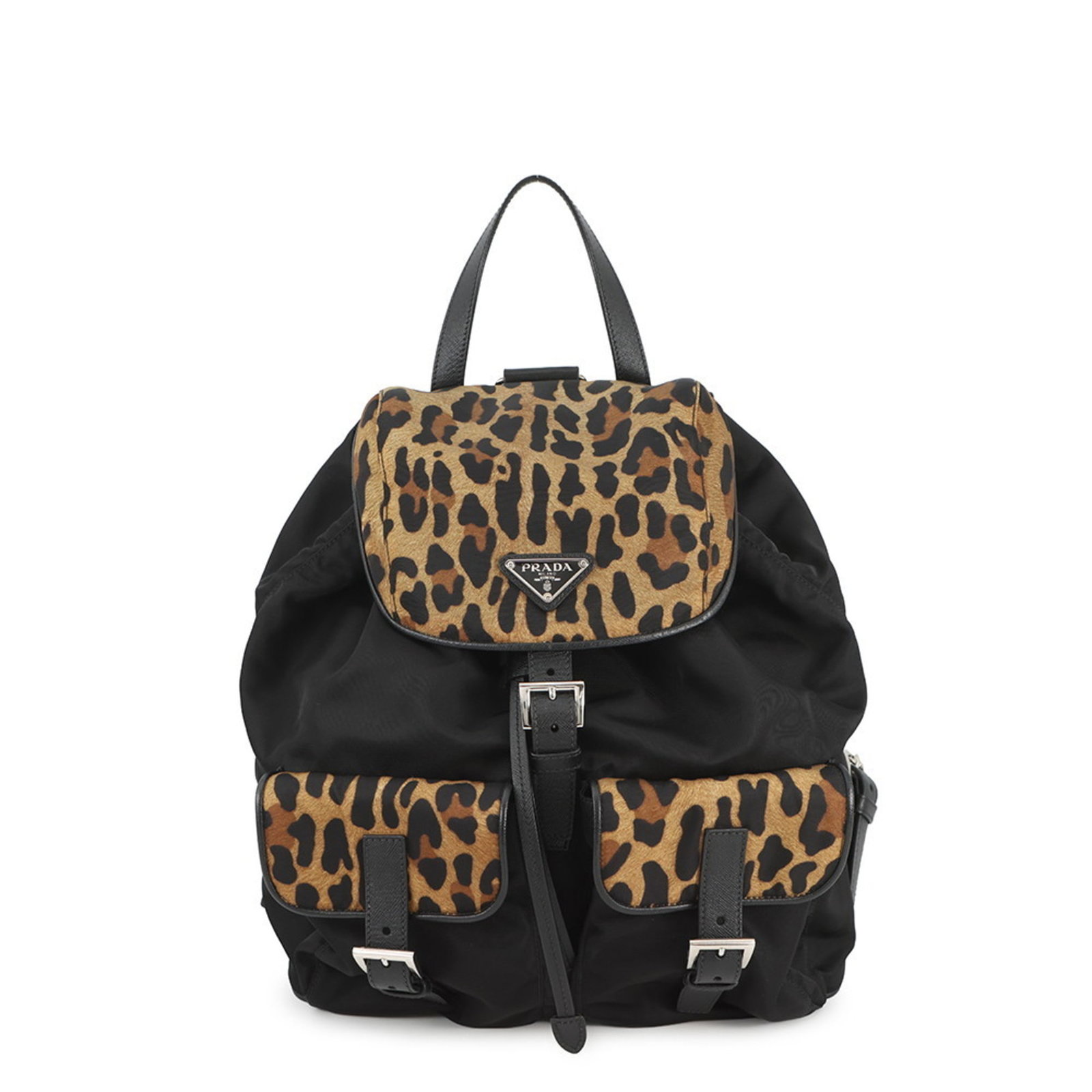Prada Backpack Nylon: Prada Backpack Nylon Prada Backpack Nylon in Mint Condition. This black and brown nylon backpack features a classic design with a 27cm x 30cm x 14cm size, making it a practical and stylish accessory f