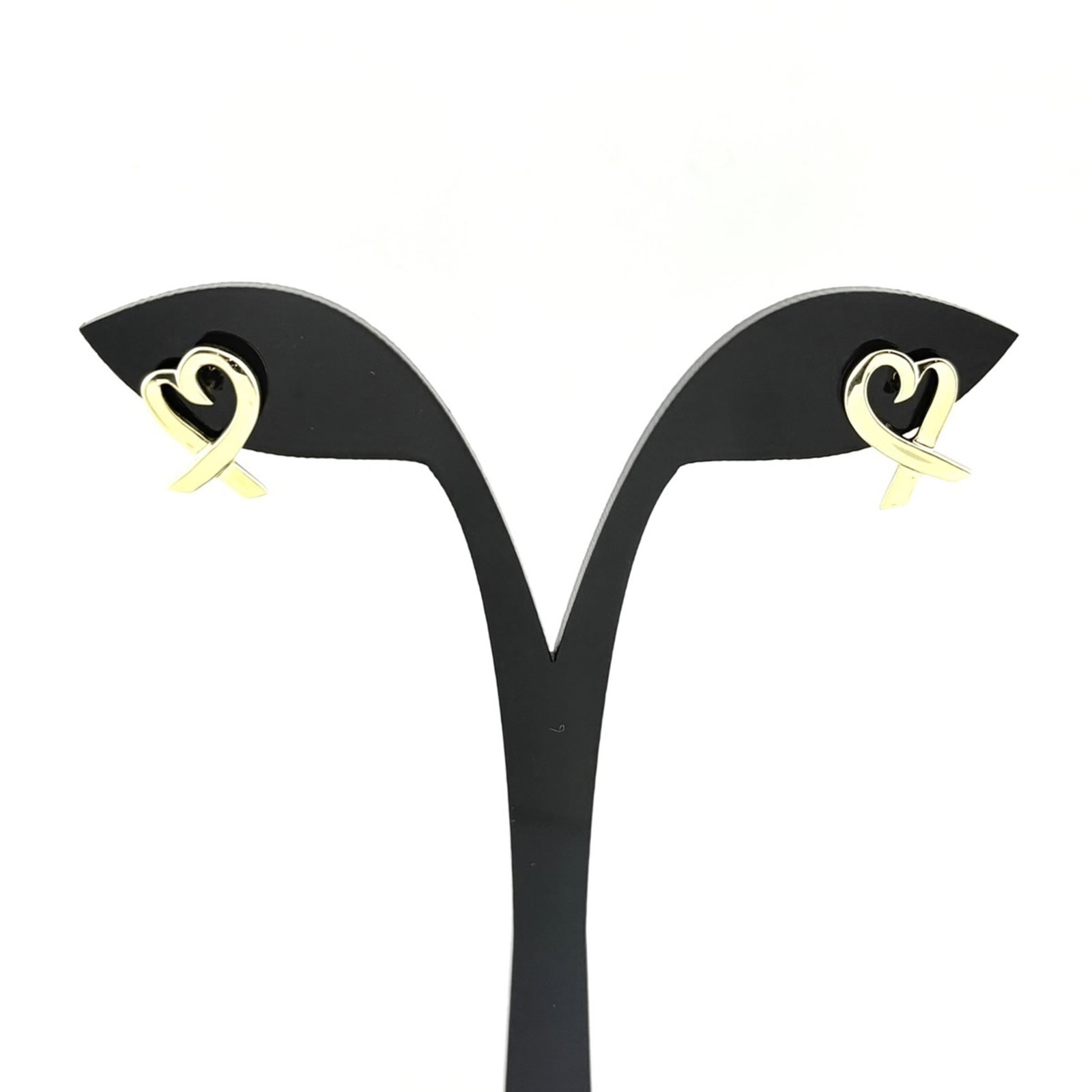 Tiffany & Co. Loving Heart Earrings Yellow Gold (Yg) Paloma Picasso Design 750 Gold Women'S Earrings (1 of 4)