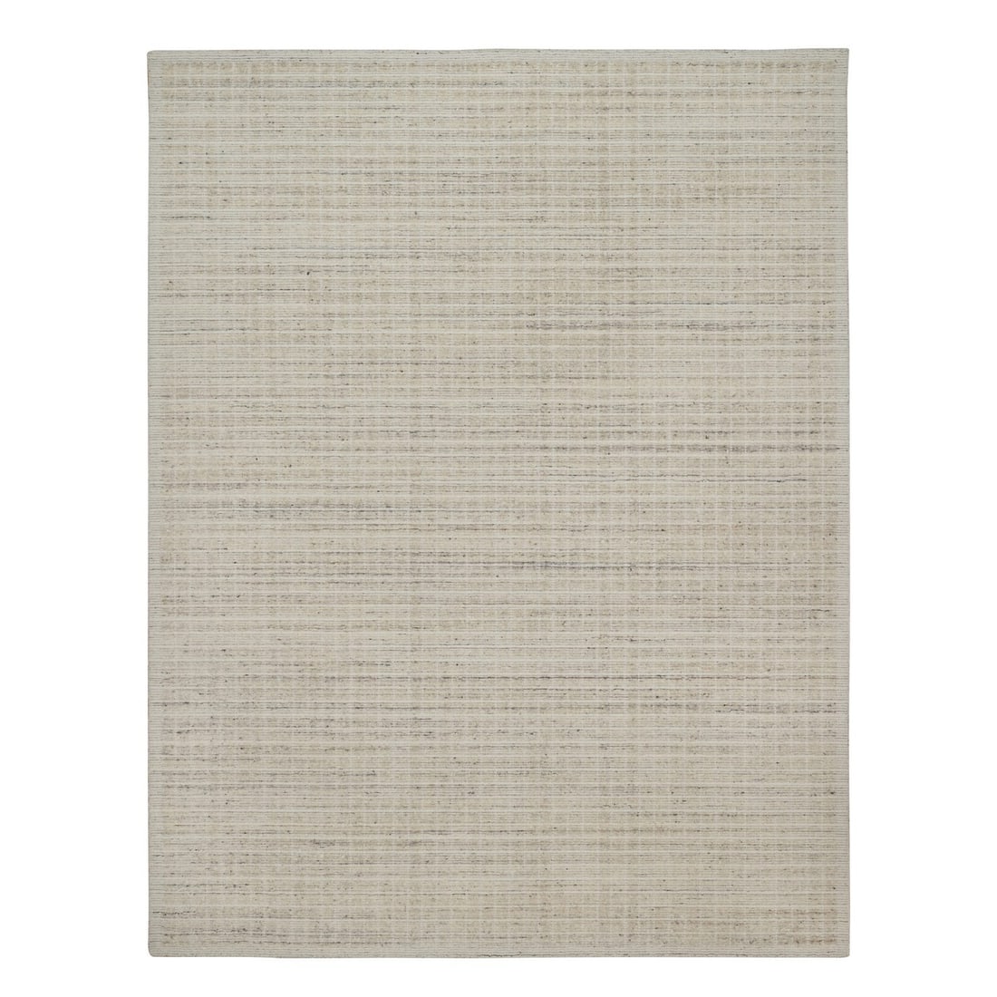 Ivory Modern Plain Decor Box Pure Wool Loomed Knotted Rug Nine Point Two Inches Twelve Inches Long: Ivory Modern Plain Decor Box Pure Wool Loomed Knotted Rug Nine Point Two Inches Twelve Inches Long This stunning ivory wool rug boasts a modern design with a geometric pattern inspired by Oriental