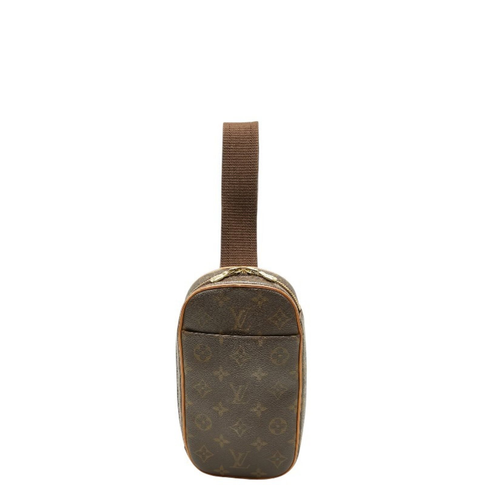 Louis Vuitton Pochette Sling Bag Pvc Leather: Louis Vuitton Pochette Sling Bag Pvc Leather The Louis Vuitton Pochette Sling Bag in Brown features a unique combination of PVC and leather materials. With its distinctive design and classic brown col