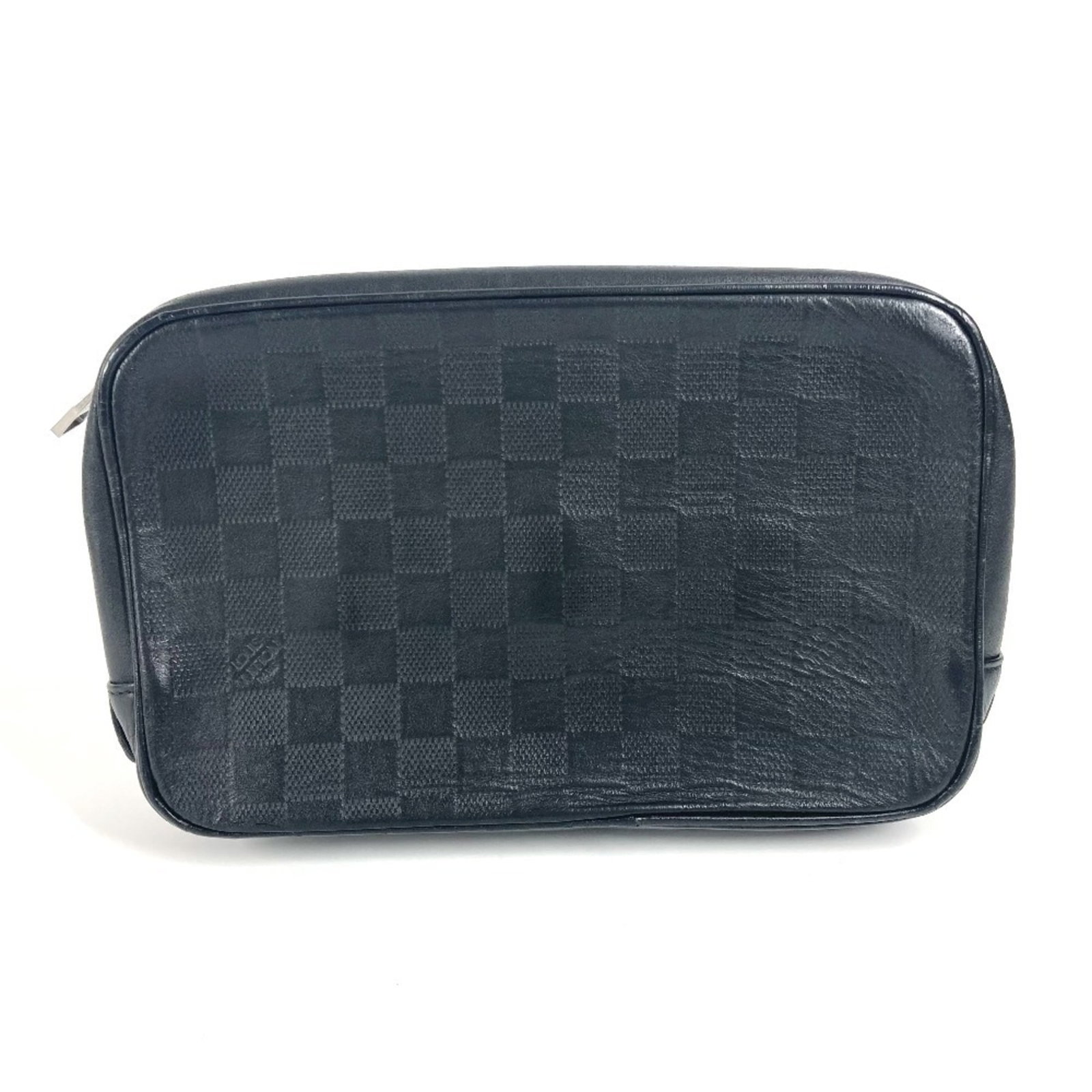 Louis Vuitton Clutch Bag Damier Infini: Louis Vuitton Clutch Bag Damier Infini The Louis Vuitton Clutch Bag Damier Infini is a timeless and sophisticated accessory featuring the iconic Damier Infini pattern in black. With its sleek design a