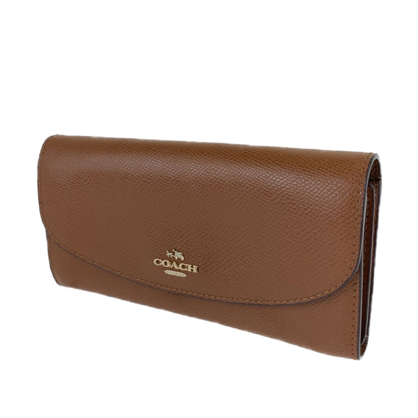 Coach Long Wallet (Bi-Fold) Leather: Coach Long Wallet (Bi-Fold) Leather The Coach Long Wallet (Bi-Fold) Leather is a classic, timeless piece with a rich brown leather finish. Measuring 10cm x 20cm x 3cm, this bi-fold wallet features a