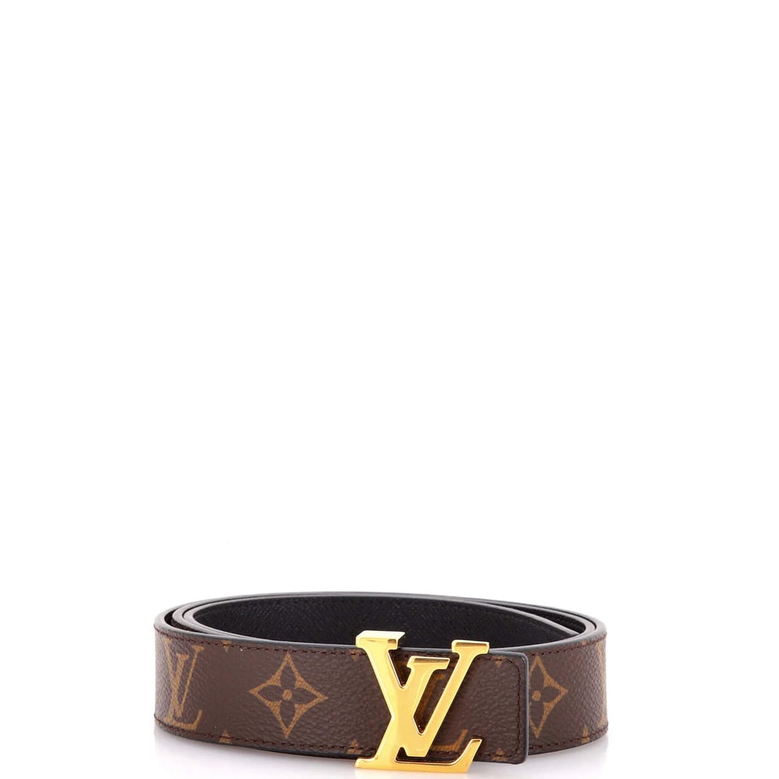 LV Iconic Reversible Belt Monogram Canvas Leather Medium: LV Iconic Reversible Belt Monogram Canvas Leather Medium The Louis Vuitton Iconic Reversible Belt features a unique monogram canvas and leather design in medium size. This reversible belt boasts a