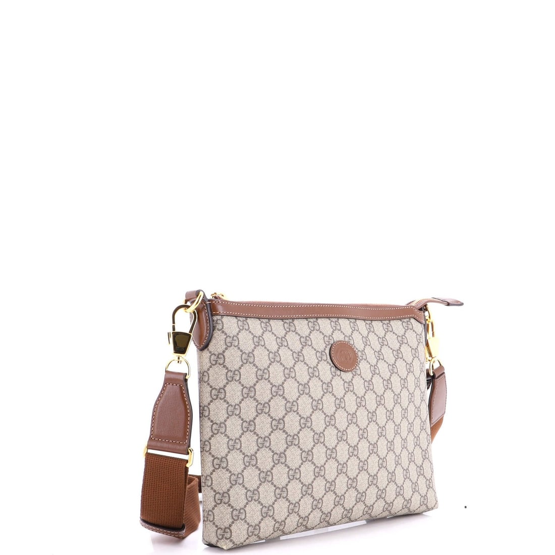 Gucci interlocking g patch medium canvas messenger bag - 2