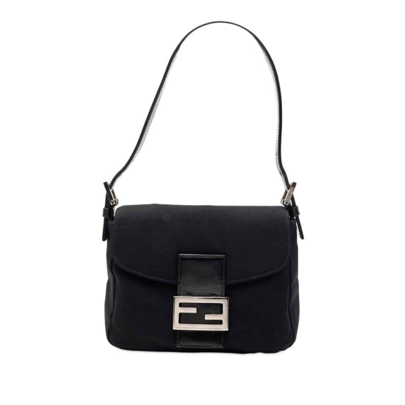 Fendi Handbag Shoulder Bag Cotton Canvas Leather: Fendi Handbag Shoulder Bag Cotton Canvas Leather Cotton canvas and leather combine in this classic Fendi shoulder bag, offering a timeless design with subtle signs of use. Measuring 18cm x 22cm x