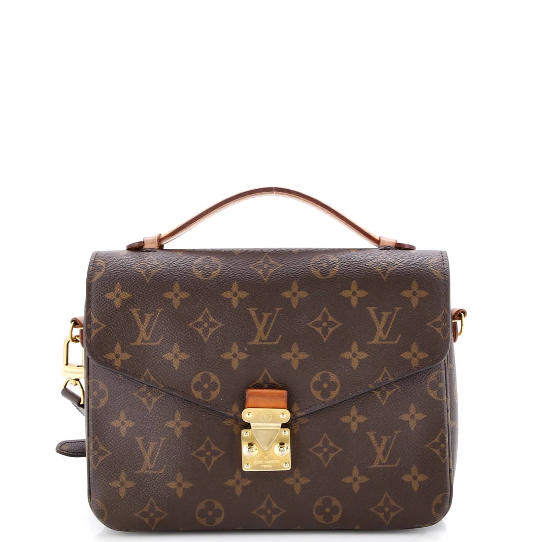 Canvas Louis Vuitton Pochette Monogram Metis: Canvas Louis Vuitton Pochette Monogram Metis Canvas Louis Vuitton Pochette Monogram Metis in Brown. This unique messenger bag features a classic design with iconic monogram canvas exterior and gold
