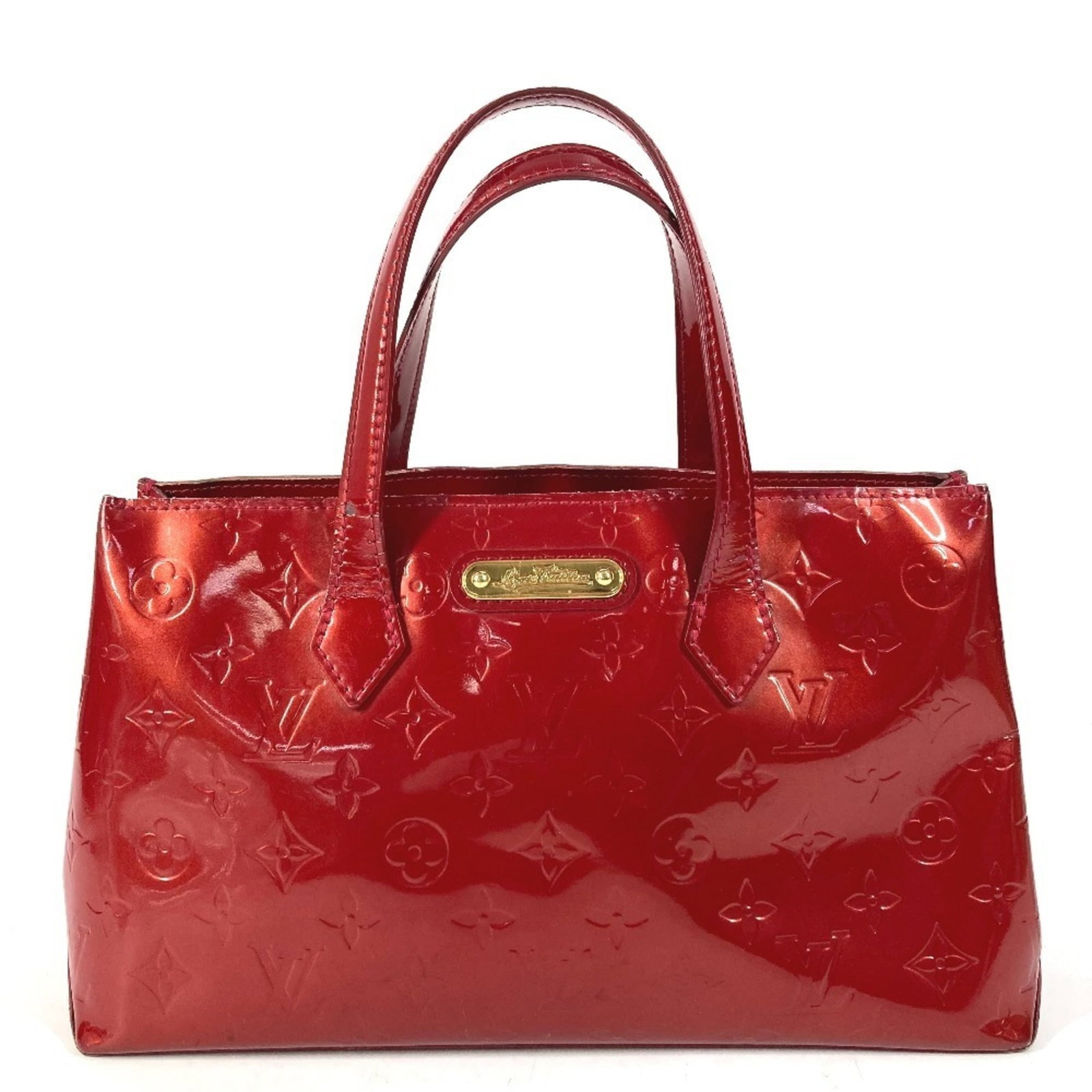 Louis Vuitton Handbag Tote Bag Monogram Vernis: Louis Vuitton Handbag Tote Bag Monogram Vernis Monogram Vernis bag in Galle, Pomme D'Amour, and Red Color. This Louis Vuitton tote features iconic Monogram Vernis pattern and a classic design. Used