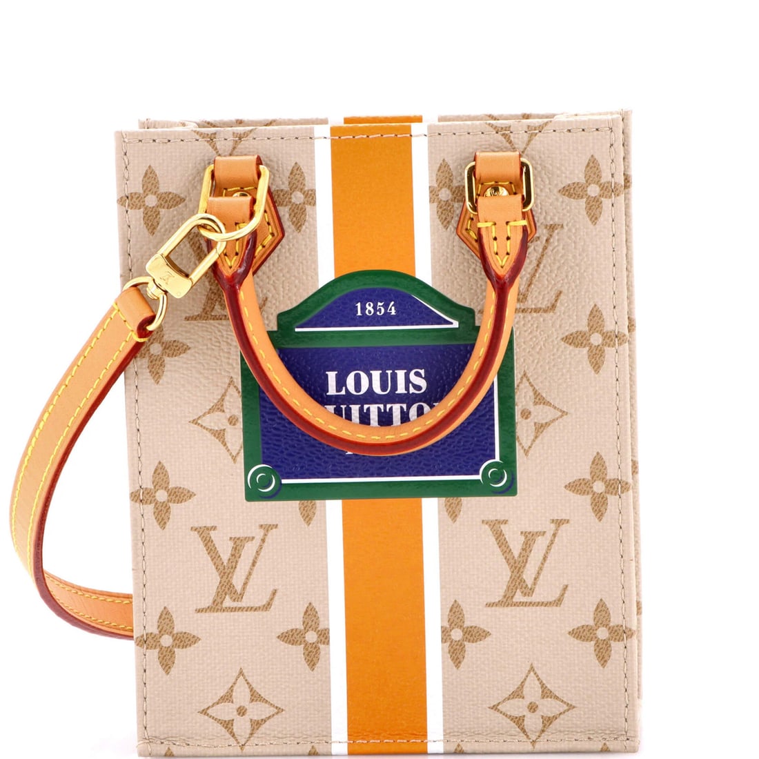 Canvas Monopaname Petit Bag Sac Louis Vuitton: Canvas Monopaname Petit Bag Sac Louis Vuitton Canvas Monopaname Petit Bag Sac Louis Vuitton - A versatile and stylish tote with neutral exterior and vibrant yellow interior. Measuring 7" in height,