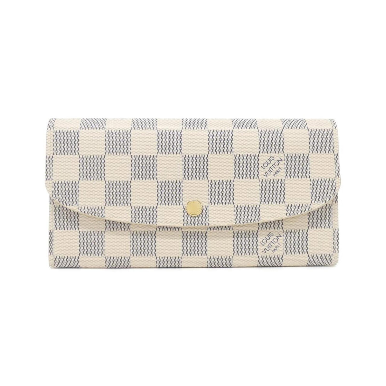 Louis Vuitton Long Wallet (Bi-Fold) Damier Azur: Louis Vuitton Long Wallet (Bi-Fold) Damier Azur Damier Azur, the iconic Louis Vuitton pattern, adds a touch of timeless elegance to this long bi-fold wallet. Made from high-quality materials and featu