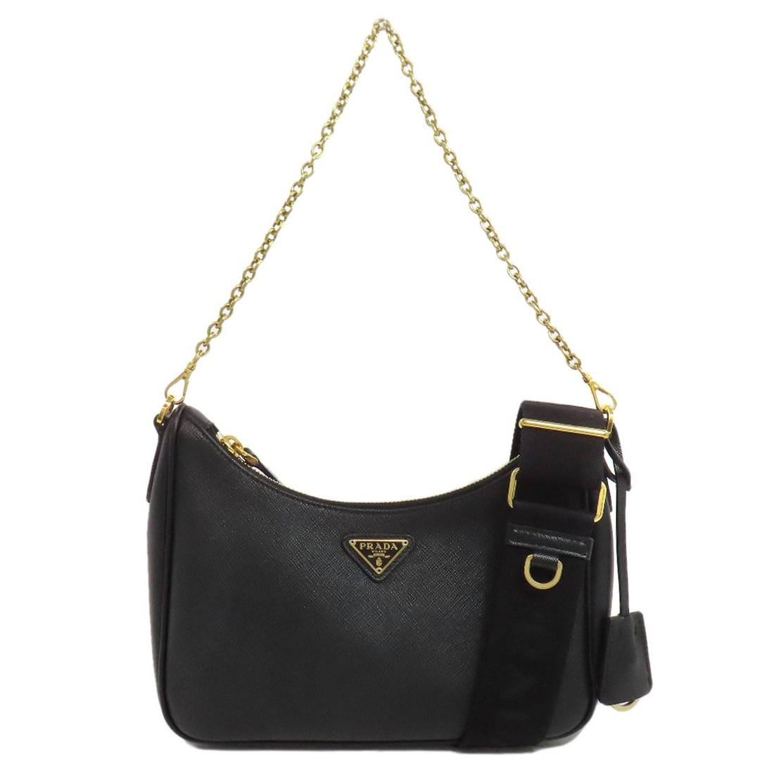 Safiano Prada Logo Hardware 2 Way Shoulder Bag (1 of 20)