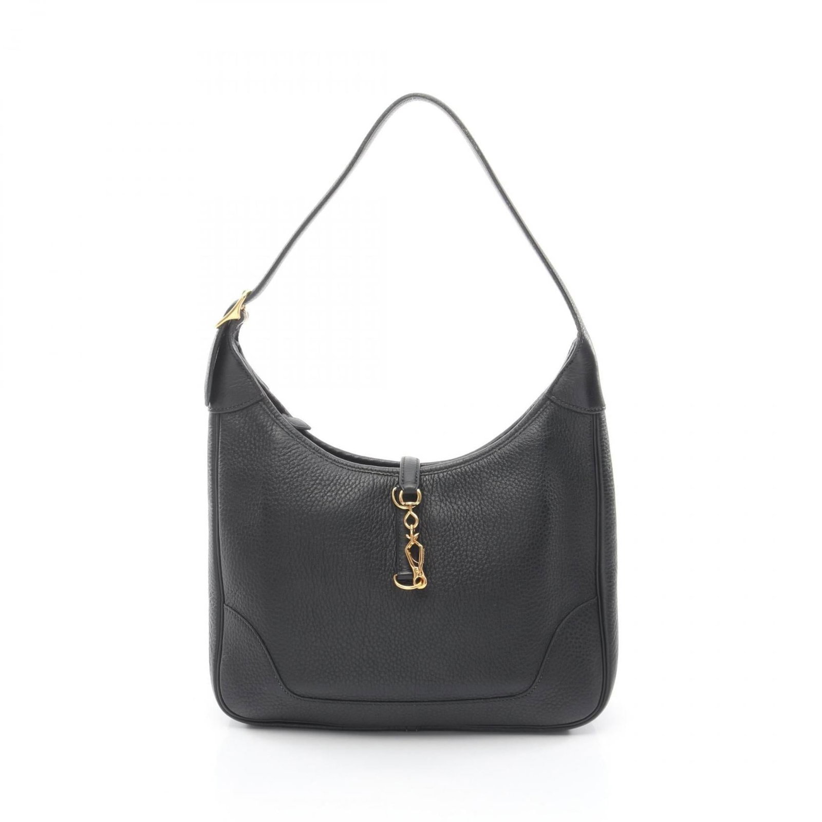 Hermes Handbag Shoulder Bag Taurillon Clemence Leather: Hermes Handbag Shoulder Bag Taurillon Clemence Leather Taurillon Clemence Leather shoulder bag from Hermes features a timeless design with Taurillon Clemence leather, showcasing scratches and dirt con