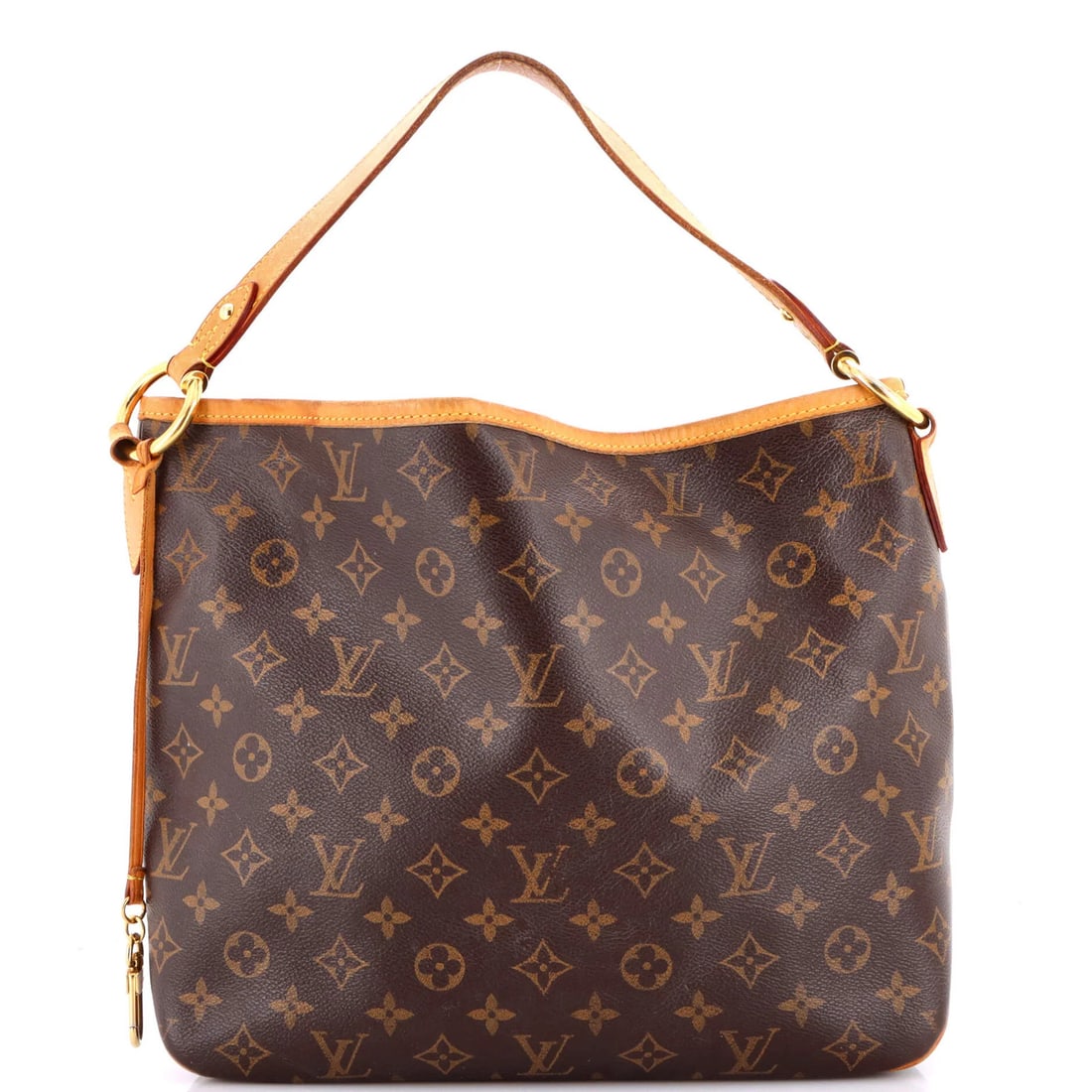 Handbag Monogram Canvas Louis Vuitton Delightful PM NM: Handbag Monogram Canvas Louis Vuitton Delightful PM NM Canvas Coated Louis Vuitton Delightful PM Hobos in Brown, featuring a classic monogram canvas exterior with gold hardware and brown interior.