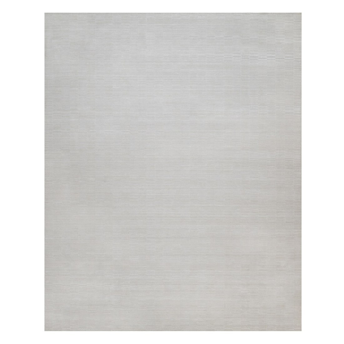 Striae Ivory Wool Plain Modern 12'1"15' Loomed XL Rug: Striae Ivory Wool Plain Modern 12'1"15' Loomed XL Rug The Striae Ivory Wool Plain Modern rug boasts a stunning ivory hue and a hand-loomed wool pile, creating a soft and inviting texture. Measuring