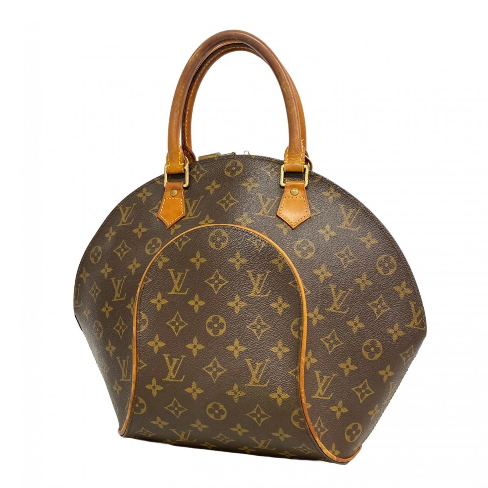 Louis Vuitton Handbag: Louis Vuitton Handbag Brown Louis Vuitton Handbag with Traces of Usage. This pre-owned handbag features a classic design and measures 33cm x 25.5cm x 7.5cm, making it a compact and stylish accessory. 