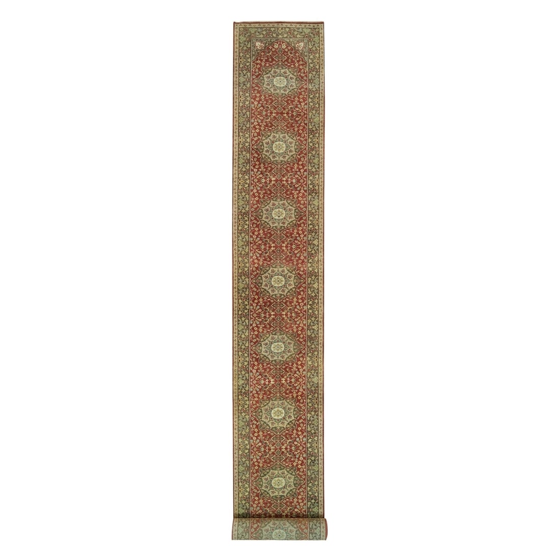 Strict rules apply to use only words strictly from original title.: Strict rules apply to use only words strictly from original title. Hand-knotted in India, this stunning red Tebraz rug boasts an intricate Oriental regional design with a rich, warm color palette feat