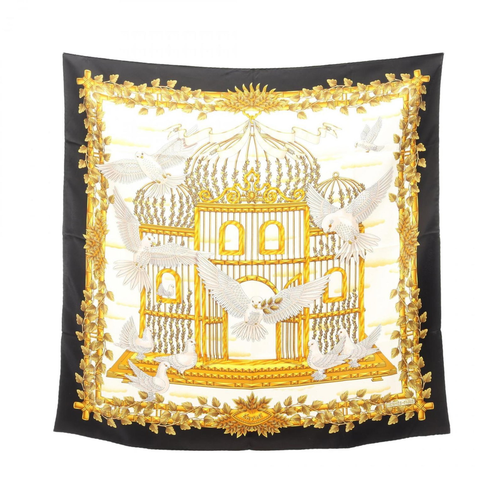 Hermes Scarf Silk: Hermes Scarf Silk Black and Multi-Color Hermes Silk Scarf. This 89cm x 89cm silk scarf features a unique blend of black and multi-color hues, showcasing the iconic Herm?s style. With its classic desig
