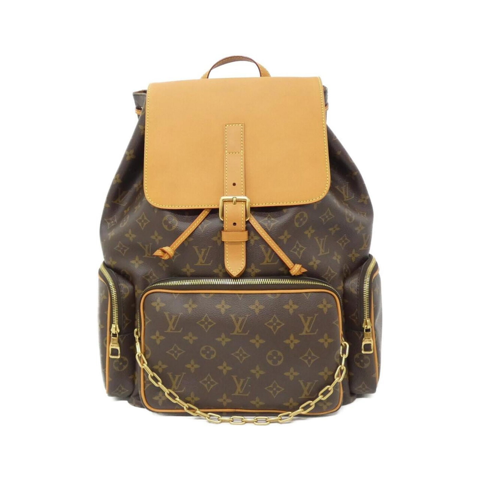 Louis Vuitton Backpack Coated Canvas: Louis Vuitton Backpack Coated Canvas The Louis Vuitton Backpack Coated Canvas features a classic brown color and durable coated canvas material. With its spacious interior and sturdy design, this back