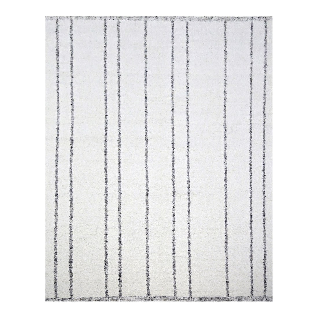 Strict rules apply to moroccan weave wool rug line design: Strict rules apply to moroccan weave wool rug line design Hand-knotted in India, this stunning ivory wool rug boasts a striking geometric design that adds modern charm to any indoor space. Measuring