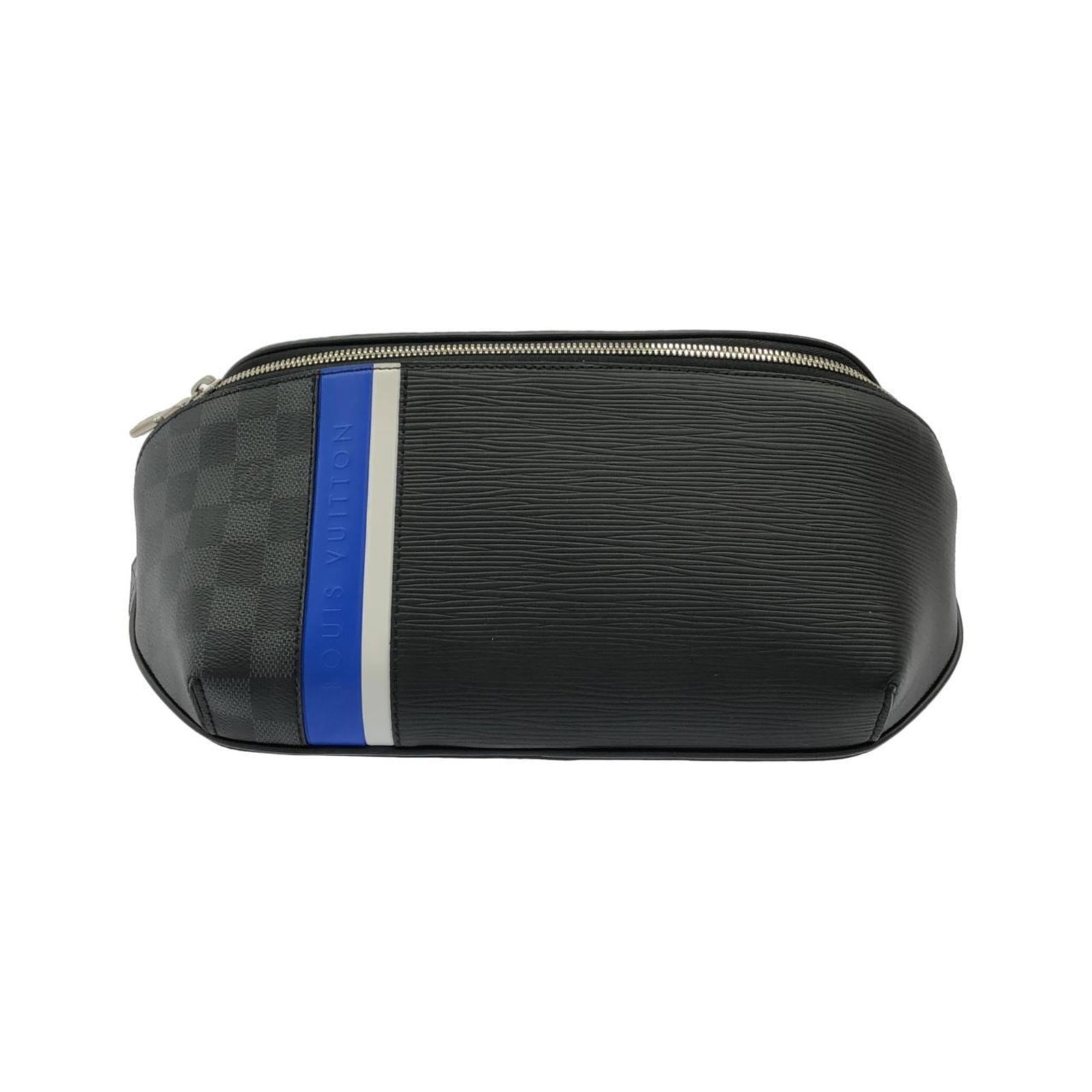 Louis Vuitton Shoulder Bag Coated Canvas Leather: Louis Vuitton Shoulder Bag Coated Canvas Leather The Louis Vuitton Shoulder Bag boasts a sleek design with coated canvas and leather construction. Its classic black color features silver hardware, add