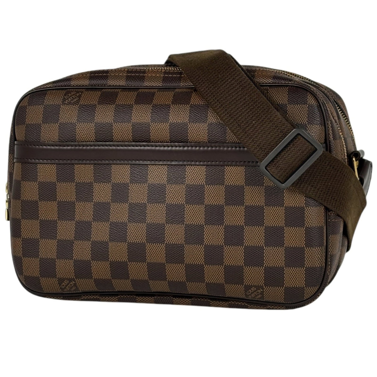 Louis Vuitton Shoulder Bag Damier Canvas: Louis Vuitton Shoulder Bag Damier Canvas The Louis Vuitton Shoulder Bag Damier Canvas boasts its iconic Damier canvas pattern in a rich brown hue. Measuring 19cm x 27cm x 14cm, this shoulder bag featu
