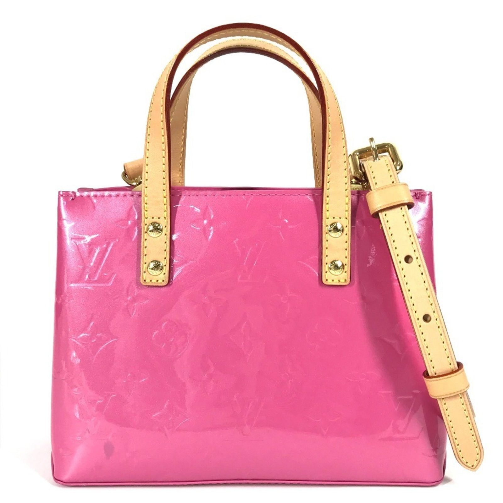 Louis Vuitton Handbag Shoulder Bag Tote Bag Monogram Vernis: Louis Vuitton Handbag Shoulder Bag Tote Bag Monogram Vernis Monogram Vernis, Louis Vuitton's iconic monogram pattern, adds a touch of elegance to this pink shoulder bag tote. With its classic design