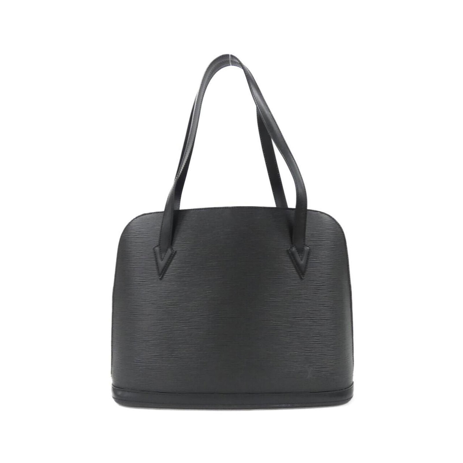 Louis Vuitton Shoulder Bag Leather: Louis Vuitton Shoulder Bag Leather The Louis Vuitton Shoulder Bag Leather features high-quality calf leather in black, adorned with gold hardware. With its classic design and spacious interior, this s