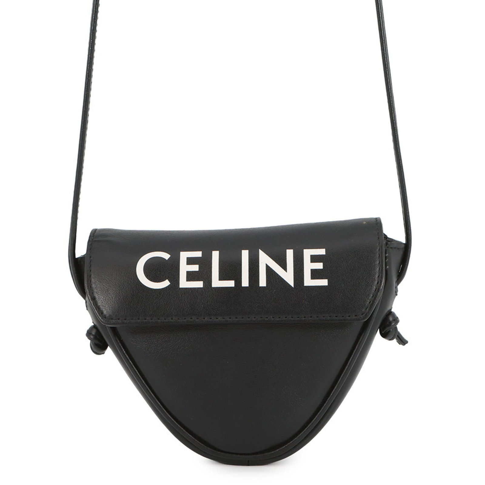 Celine Handbag Pochette Shoulder Bag Leather: Celine Handbag Pochette Shoulder Bag Leather Black Celine leather pochette shoulder bag with a few traces of usage and some scratches/dirt. Overall in very good condition, measuring 10cm x 14cm x 3cm.