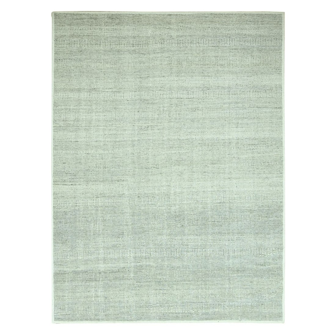 Oxidized Grass Design Hand Knotted Gray Wool Rug 1013 (1 of 11)
