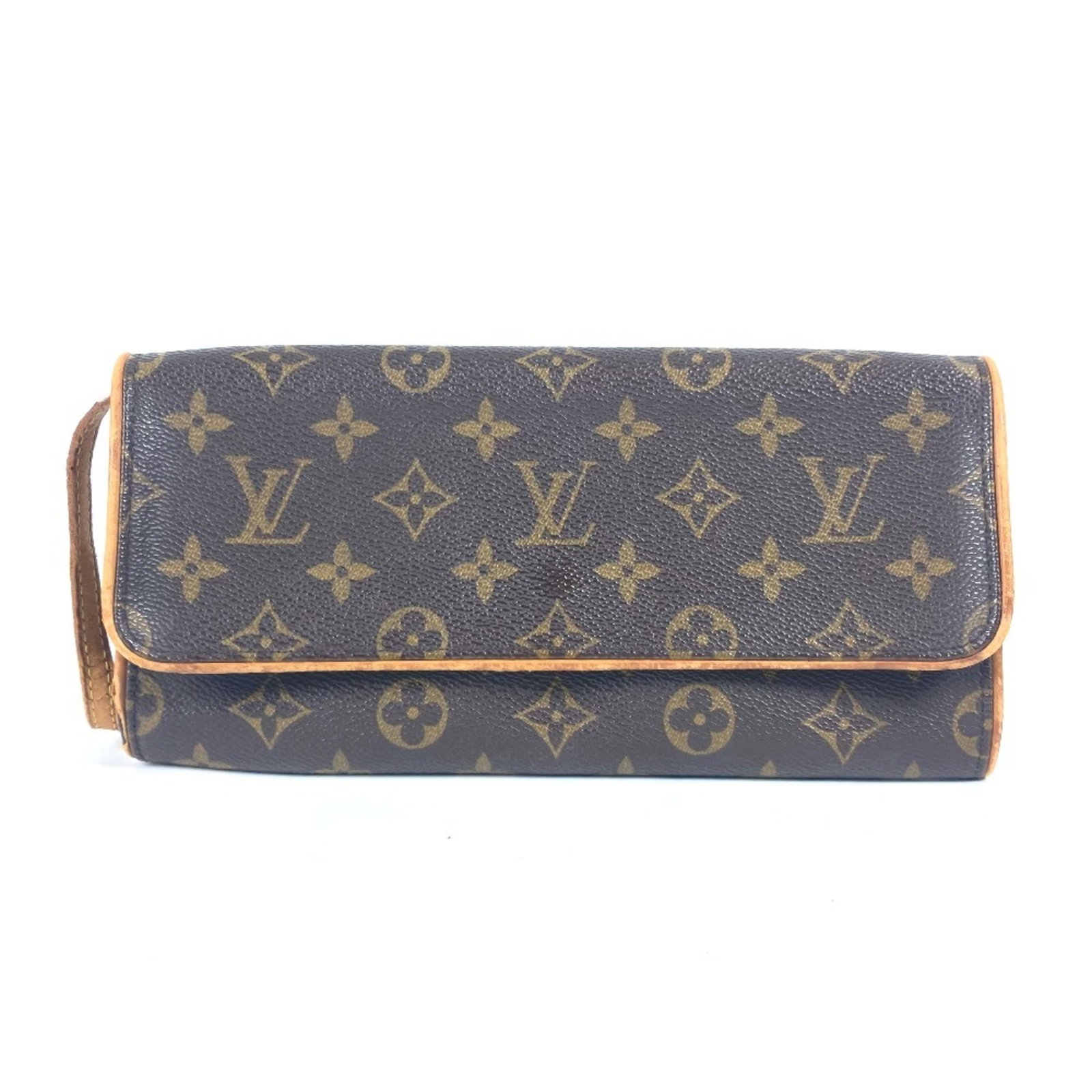 Louis Vuitton Clutch Bag Pochette Shoulder Bag Monogram: Louis Vuitton Clutch Bag Pochette Shoulder Bag Monogram The Louis Vuitton Monogram Clutch Bag features iconic brown monogram patterns and a timeless design. This pochette shoulder bag measures 11.5cm