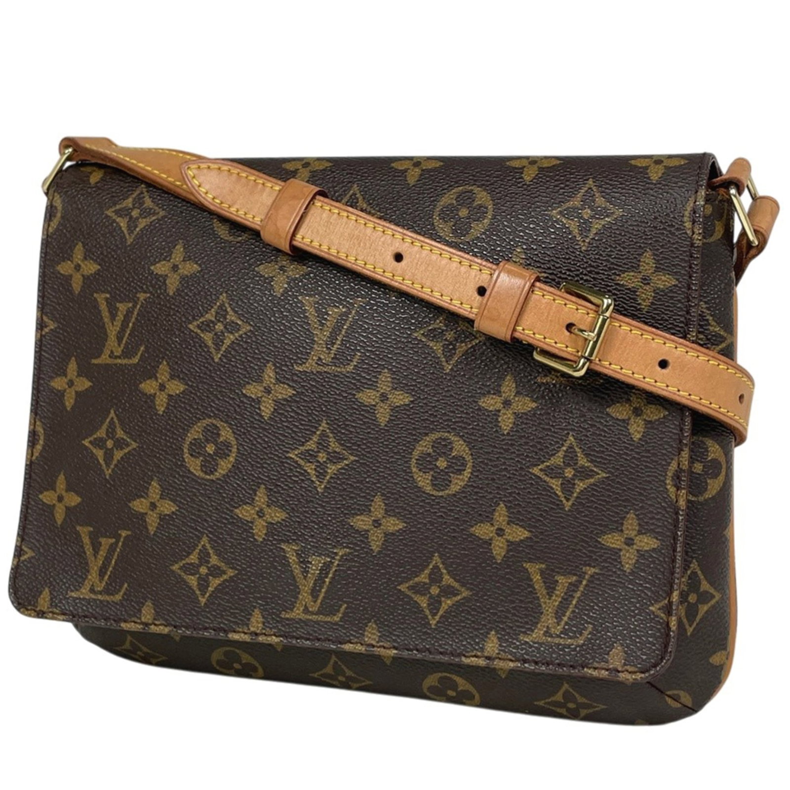 Louis Vuitton Shoulder Bag Monogram: Louis Vuitton Shoulder Bag Monogram Brown Monogram Louis Vuitton Shoulder Bag with Traces of Usage. This pre-owned shoulder bag features the iconic monogram pattern and has been worn, showing signs