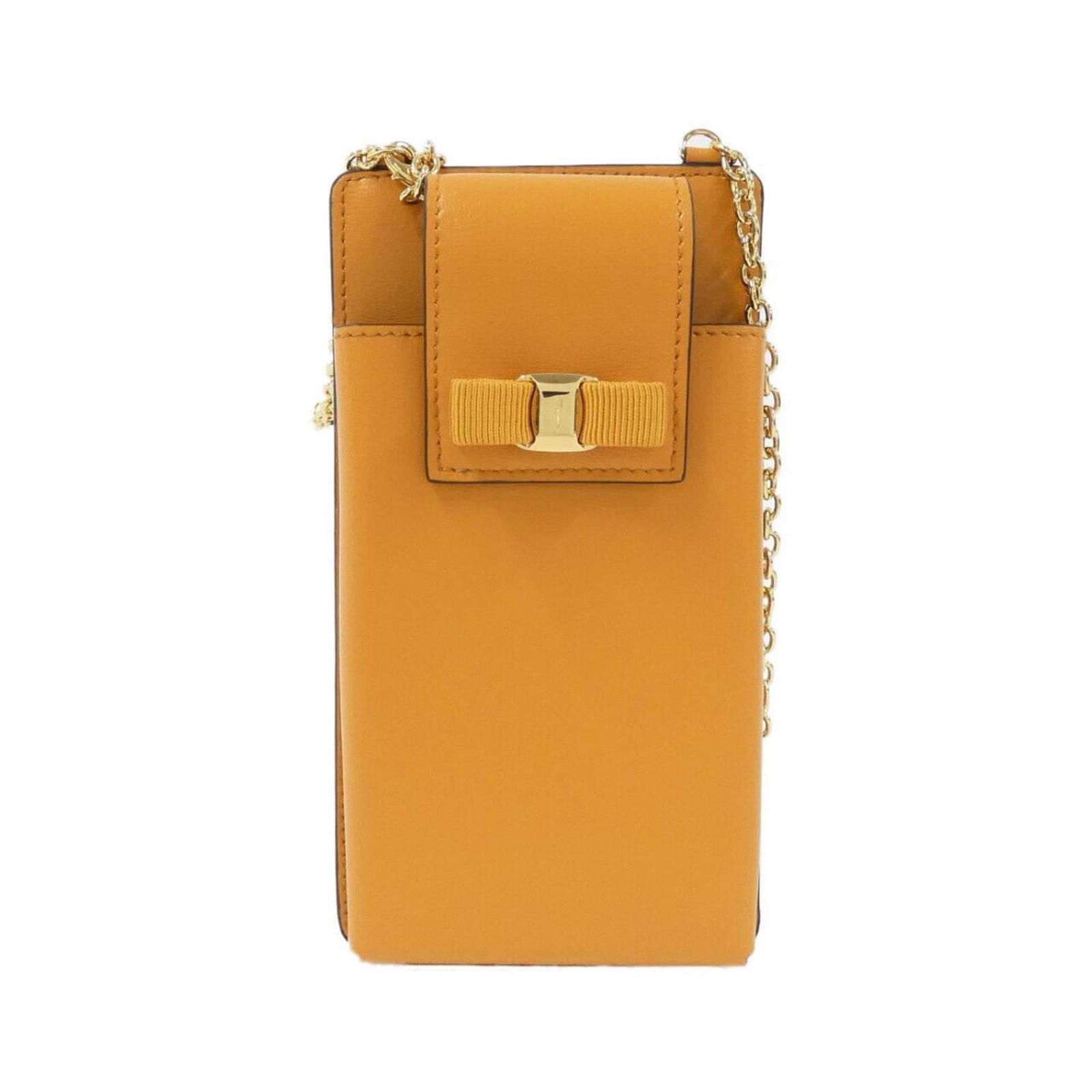 Salvatore Ferragamo Pouch/Sleeve Leather: Salvatore Ferragamo Pouch/Sleeve Leather This Salvatore Ferragamo pouch/sleeve features vibrant orange leather and is made from high-quality calfskin. With some minor scratches and dirt, this