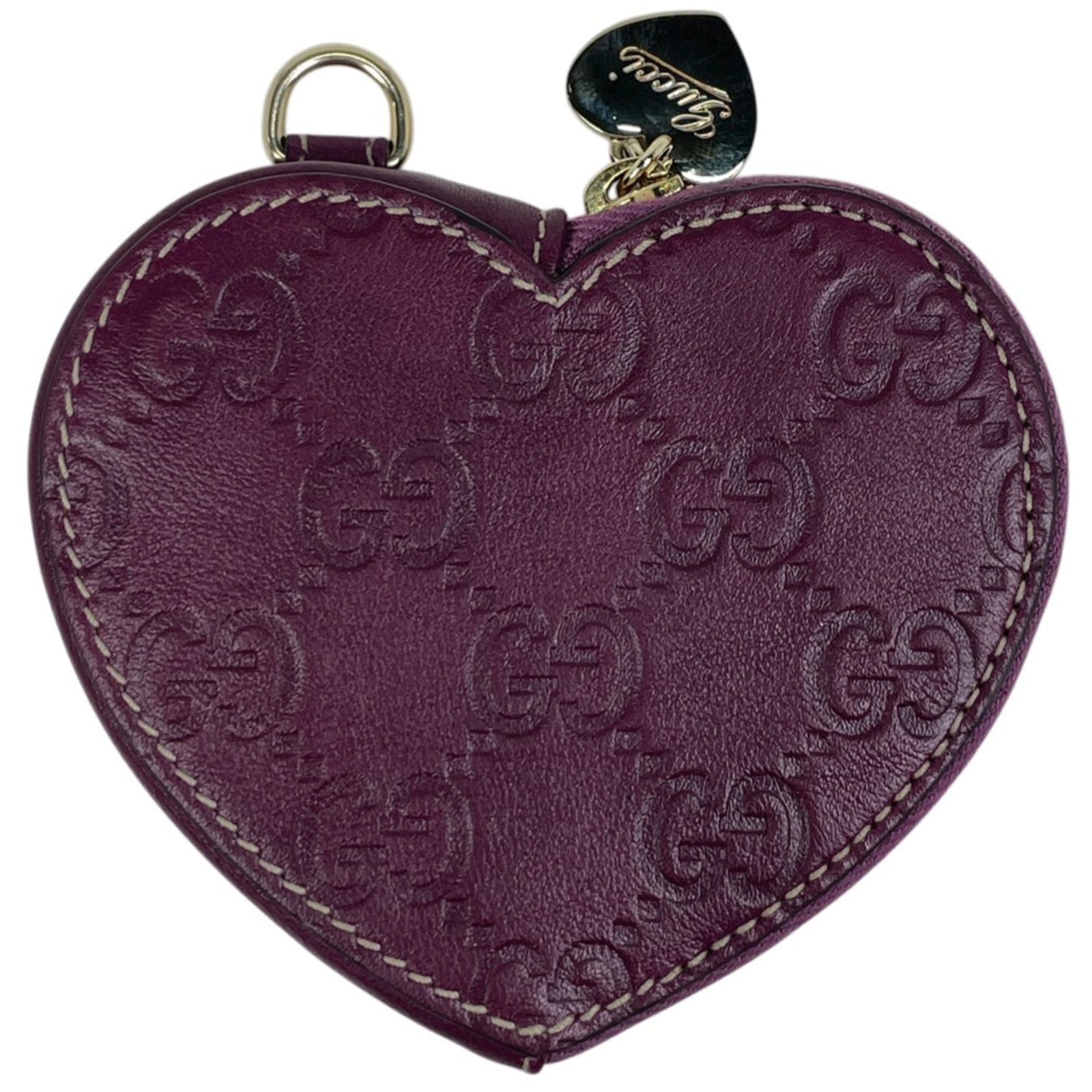 Gucci Coin Purse/Coin Case Leather: Gucci Coin Purse/Coin Case Leather This Gucci Coin Purse/Coin Case Leather features a rich purple hue and is made from high-quality leather. With its classic design and compact size, it's perfect for 