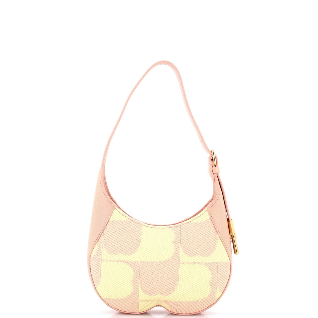 Canvas leather bag printed small shoulder burgundy: Canvas leather bag printed small shoulder burgundy Canvas leather bag with small shoulder design in burgundy pink. Features printed canvas exterior and plain leather interior, both in pink color. Excl