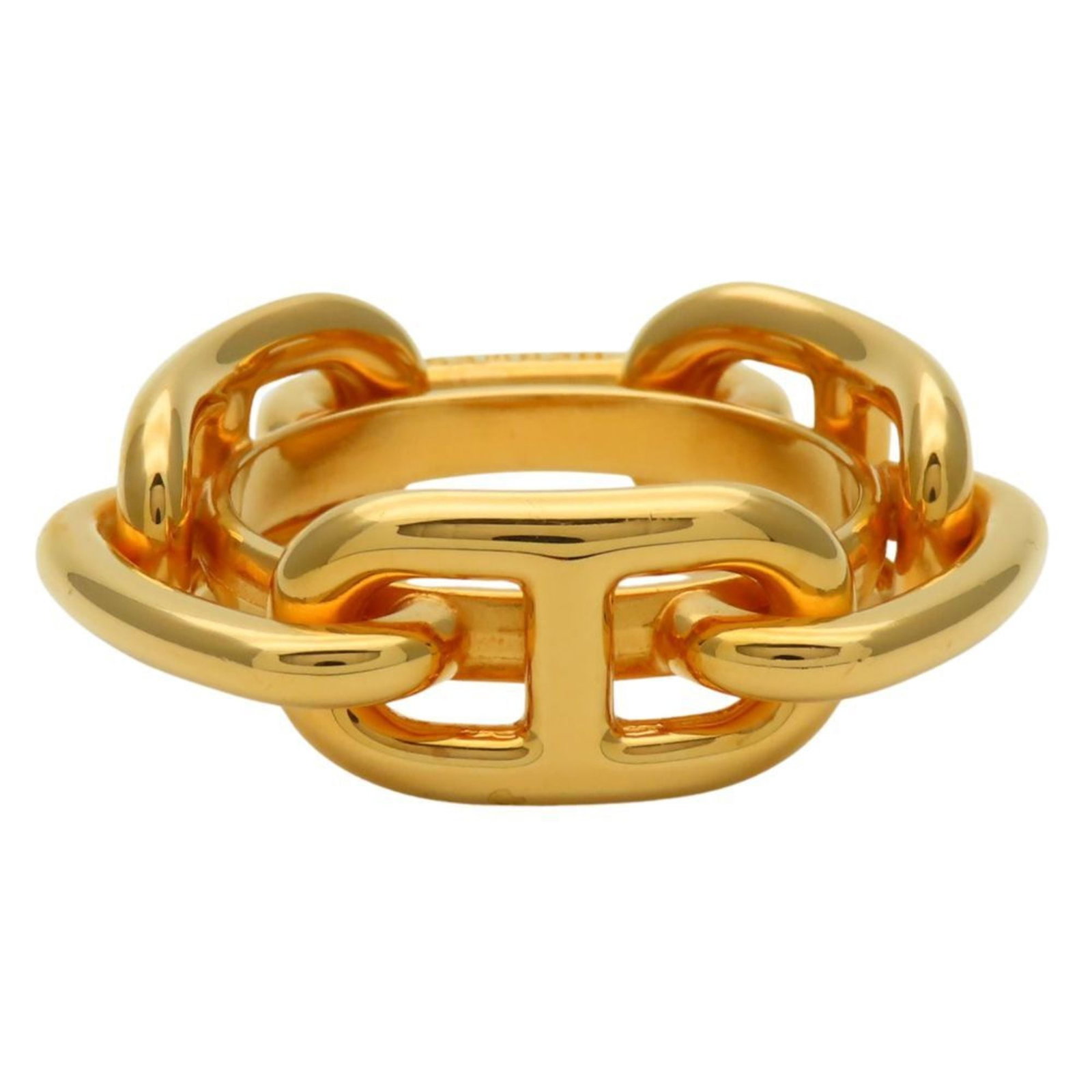 Hermes Scarf Ring Metal: Hermes Scarf Ring Metal This Hermes Scarf Ring Metal features a gold metal design with a few traces of usage, some scratches and dirt visible. Made from high-quality metal, this piece showcases the ic