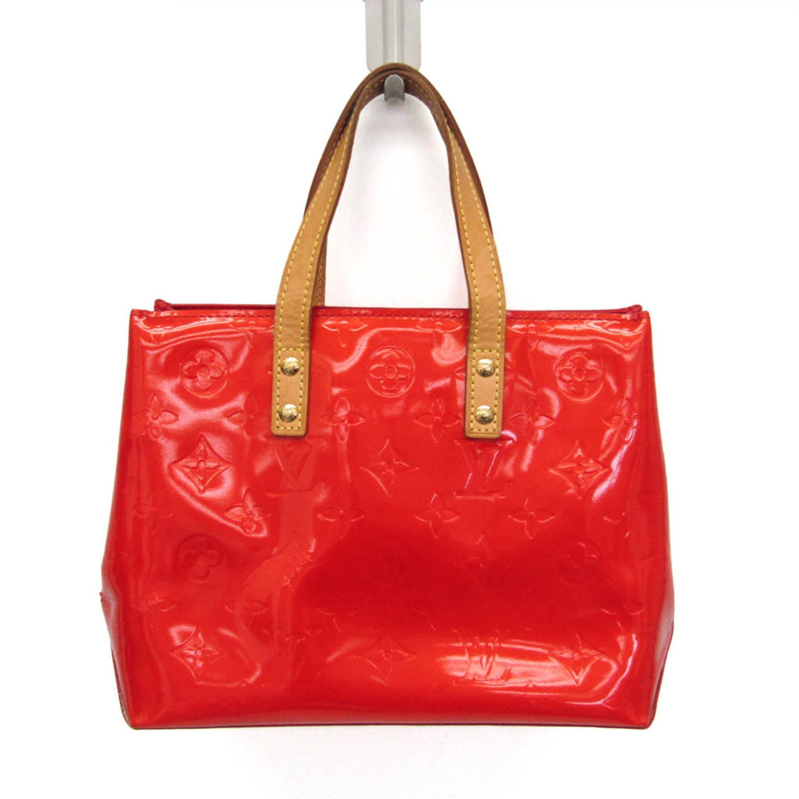 Louis Vuitton Handbag Monogram Vernis: Louis Vuitton Handbag Monogram Vernis The Louis Vuitton Handbag Monogram Vernis boasts a striking Rouge hue and elegant Gold hardware. With its spacious interior featuring an open pocket, zipper