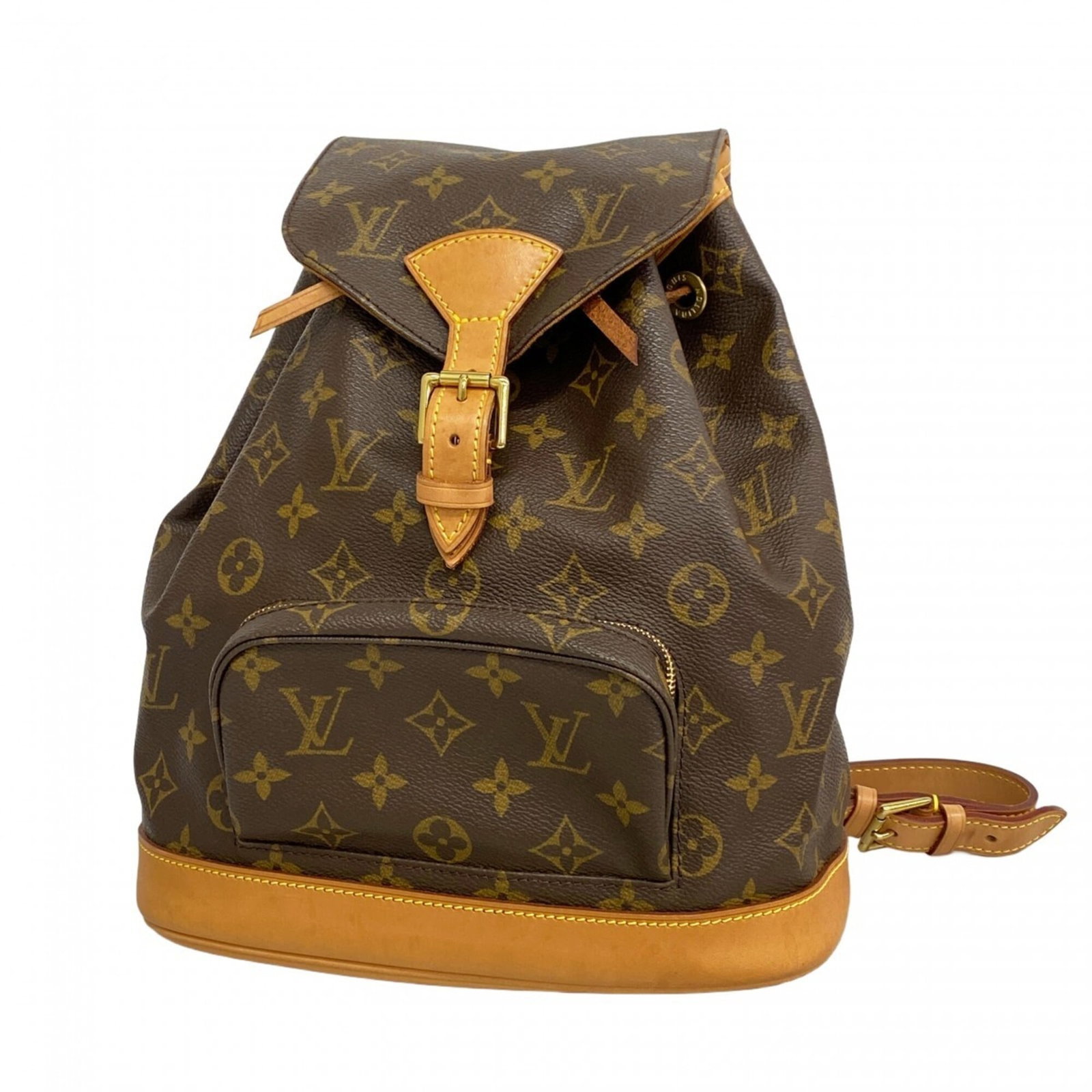 Louis Vuitton Backpack: Louis Vuitton Backpack Brown Louis Vuitton Backpack for Women. This used backpack features a classic design with traces of usage and minor scratches/dirt, showcasing its worn-in character. Measuring
