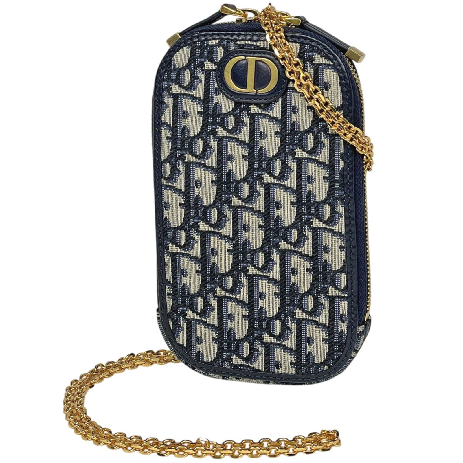 Christian Dior Pouch Shoulder Bag Canvas: Christian Dior Pouch Shoulder Bag Canvas Navy canvas Christian Dior pouch shoulder bag with visible traces of usage and minor scratches. This used bag measures 18cm x 11cm x 2.5cm and features a